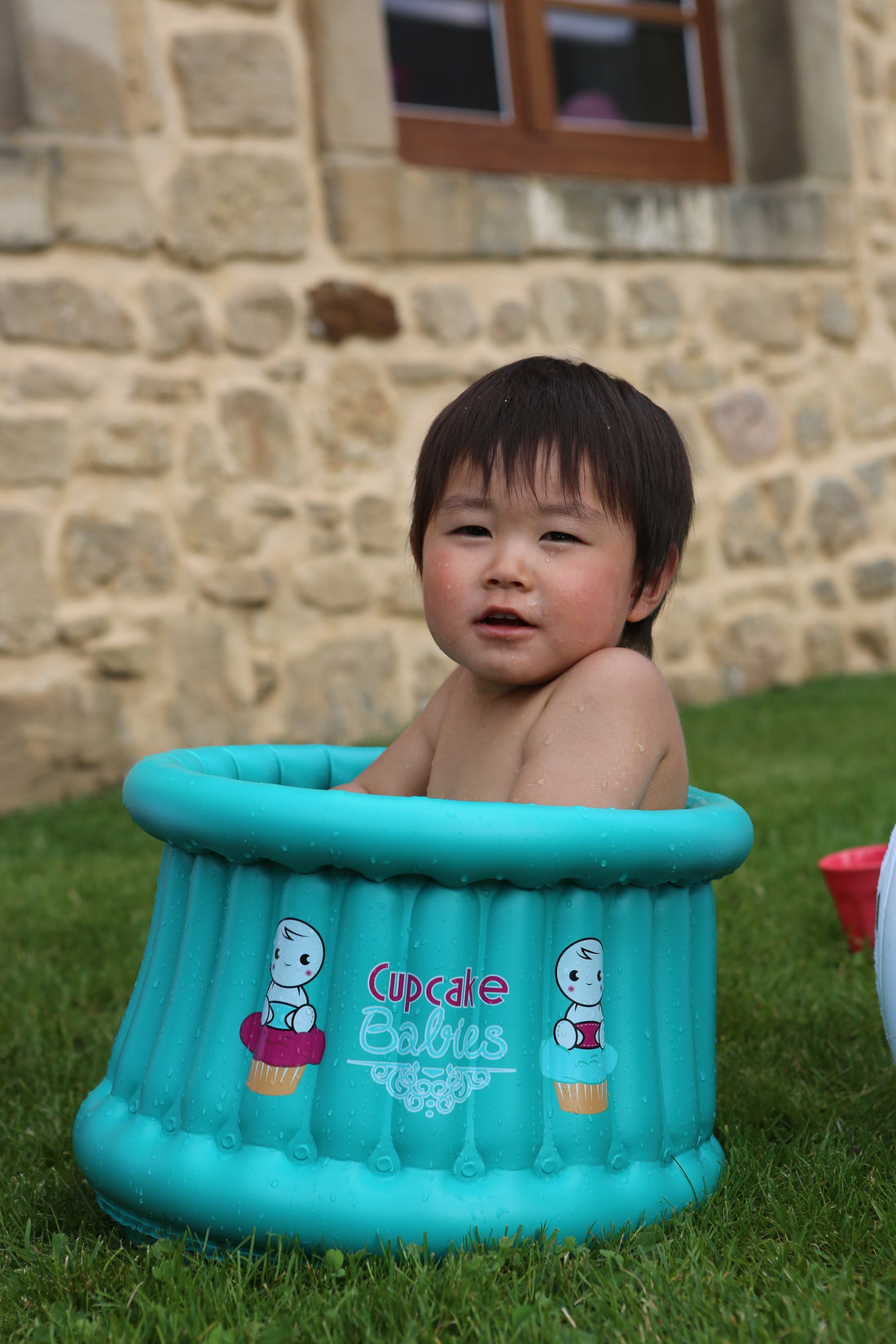 Cupcake Babies Small Bath Turquoise &amp; travel pouch &amp; inflator (suitable from birth up to 1 year)