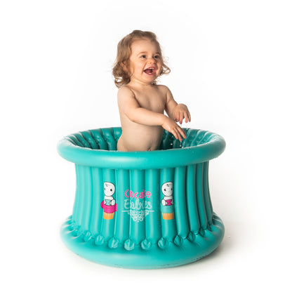 Cupcake Babies Big Bath Turquoise &amp; inflator (suitable from 1 year up to 8 years)