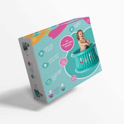Cupcake Babies Big Bath Turquoise &amp; inflator (suitable from 1 year up to 8 years)