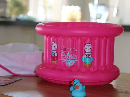 Cupcake Babies Small Bath Pink &amp; travel pouch &amp; inflator (suitable from birth up to 1 year)