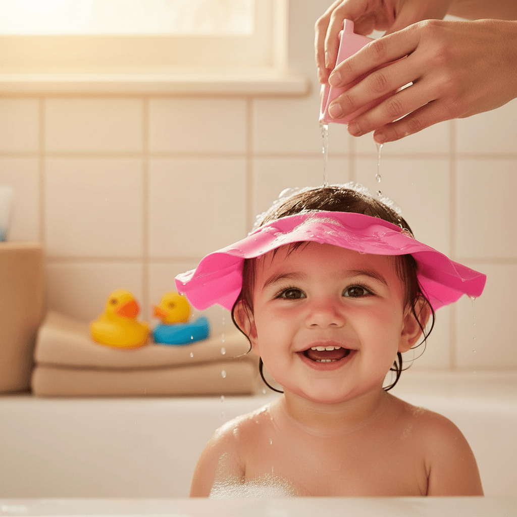 Cupcake Babies Shampoo Cap — Pink | No More Tears - Cupcake Babies USA