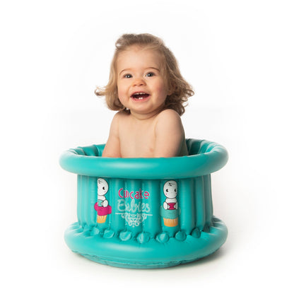 Cupcake Babies Small Bath Turquoise &amp; travel pouch &amp; inflator (suitable from birth up to 1 year) - Cupcake Babies USA