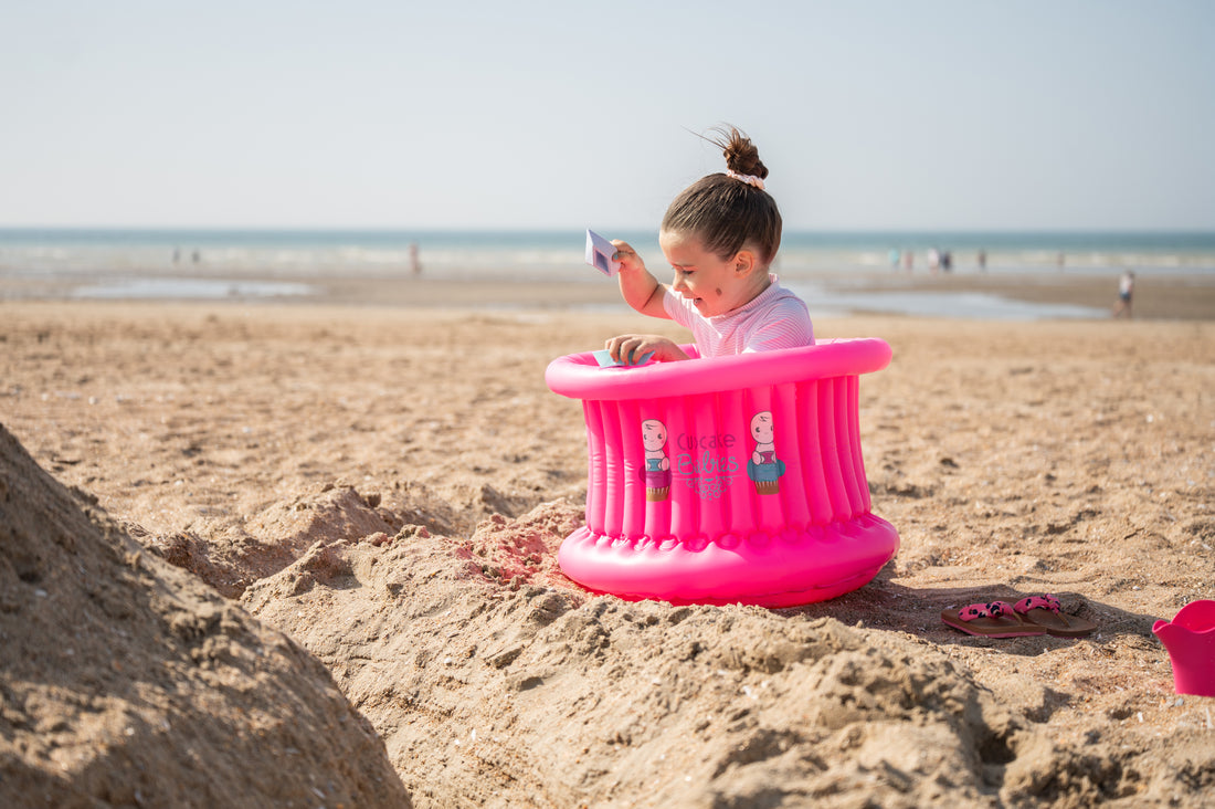 Cupcake Babies Big Bath Pink &amp; inflator (suitable from 1 year up to 8 years)